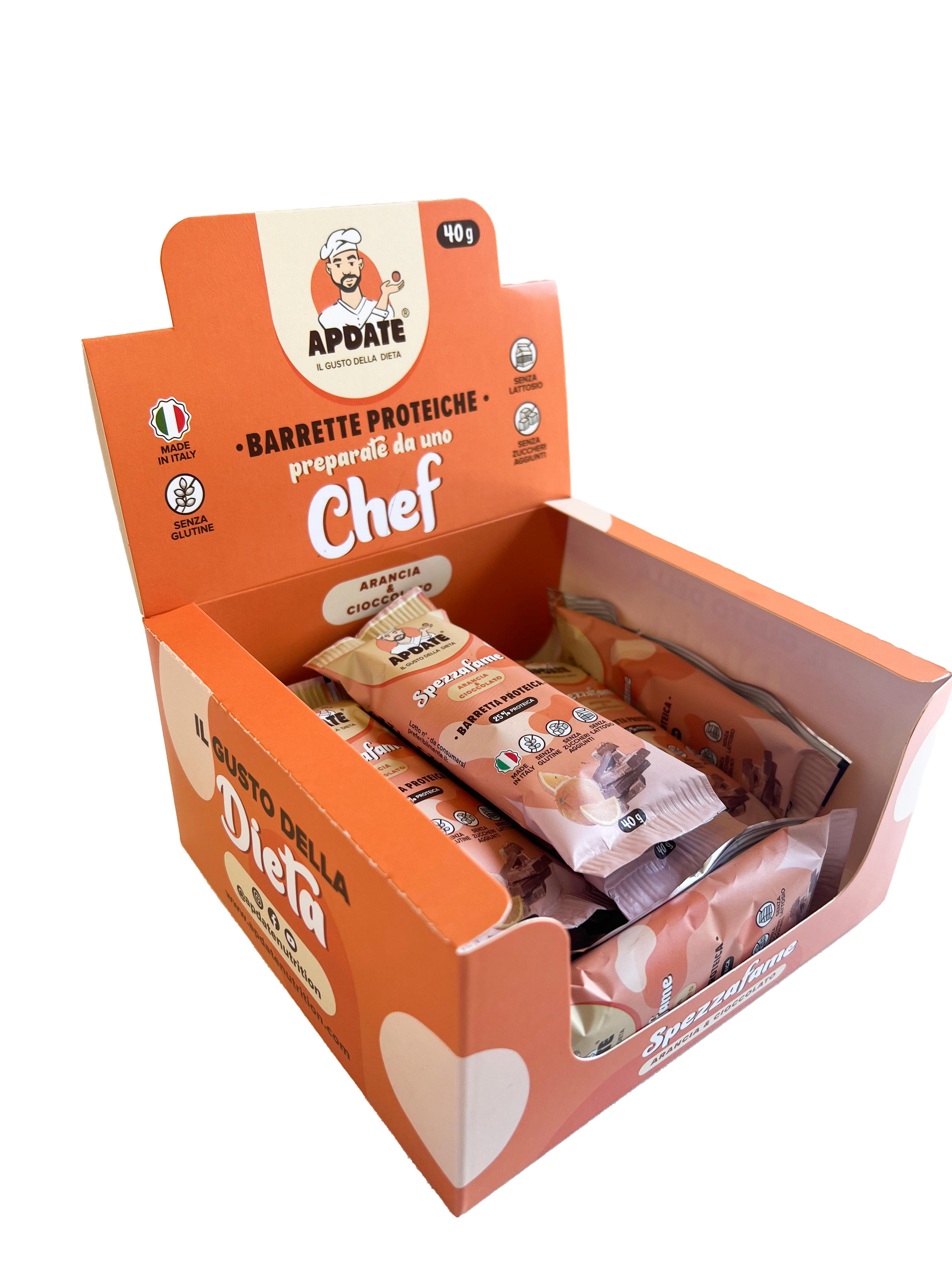 Barretta proteica Spezzafame Arancia e Cioccolato
