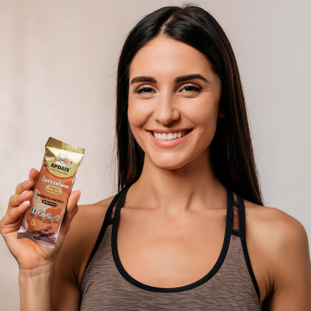 Barretta proteica Spezzafame Arancia e Cioccolato