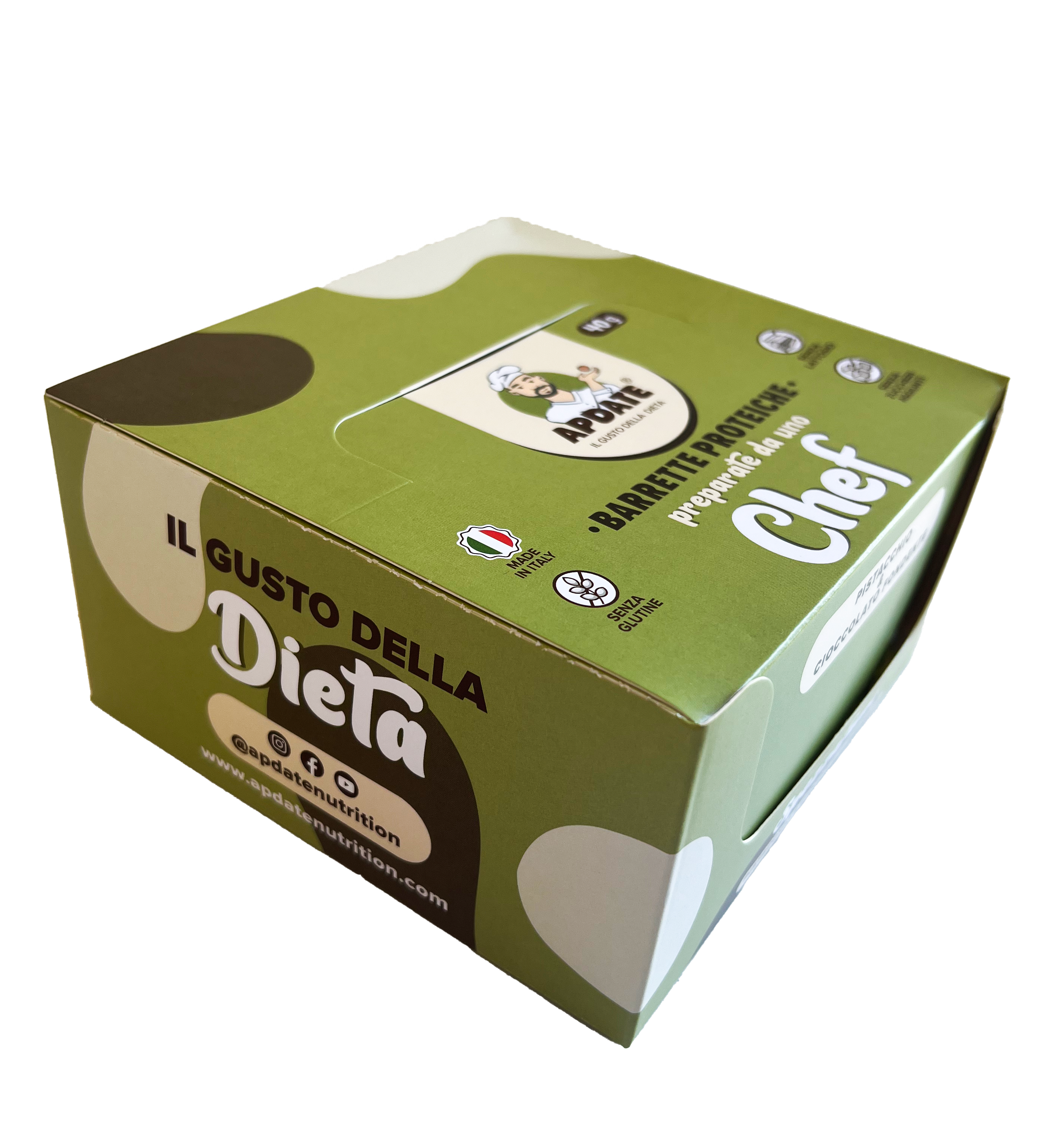 Barretta proteica spezzafame pistacchio e cioccolato