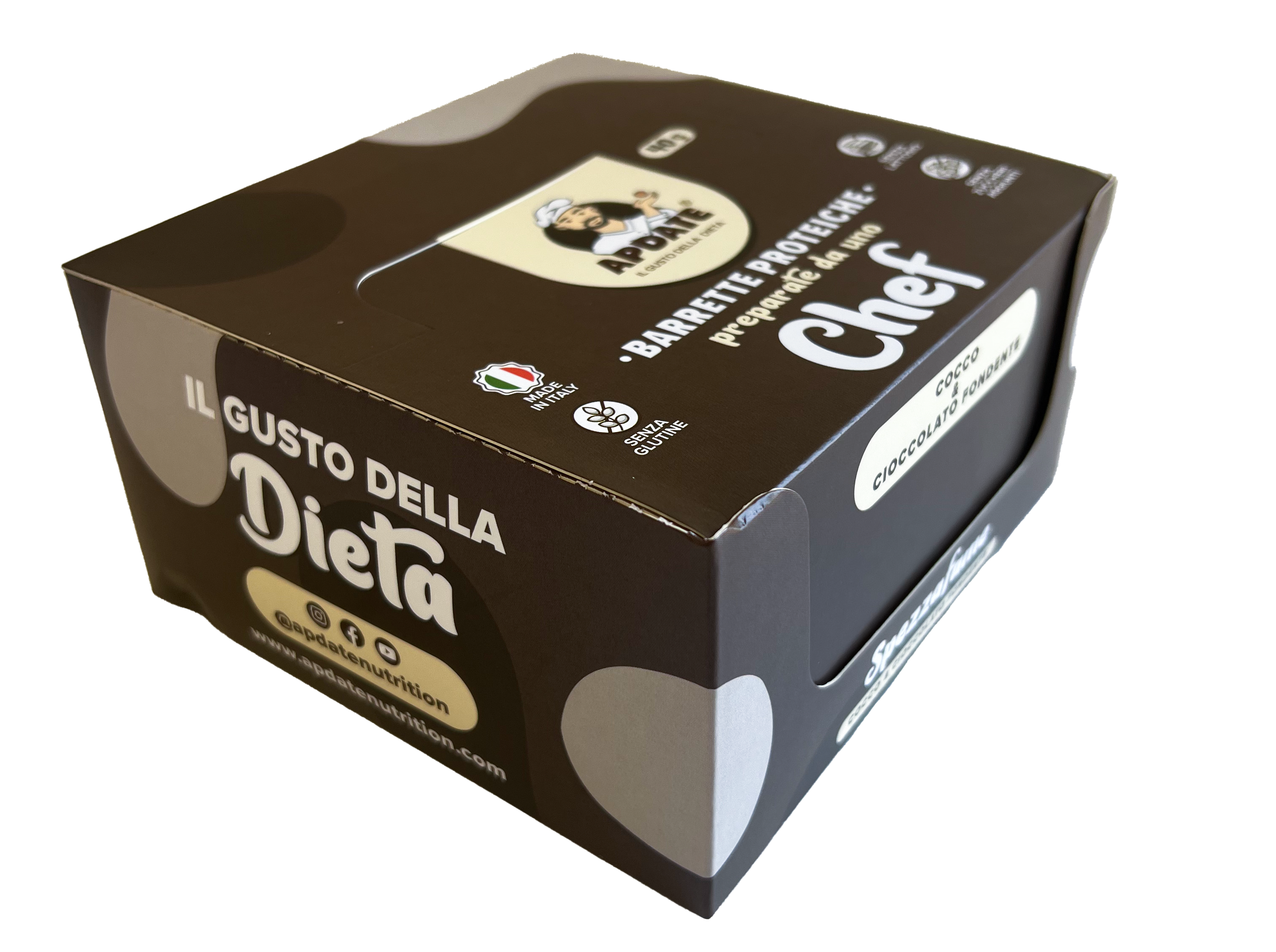 Barretta proteica spezzafame cocco e cioccolato fondente