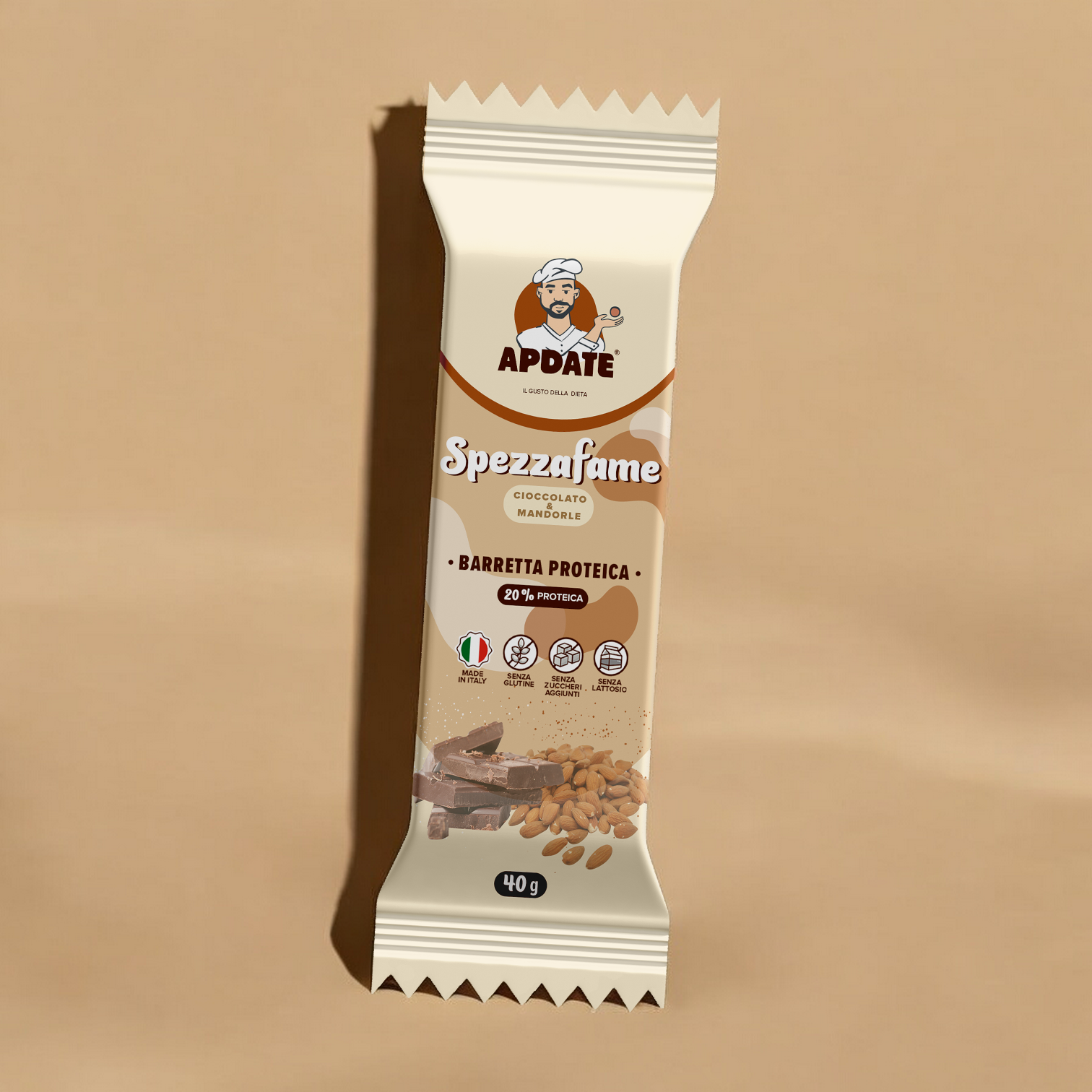 Barretta proteica Spezzafame cioccolato e mandorle