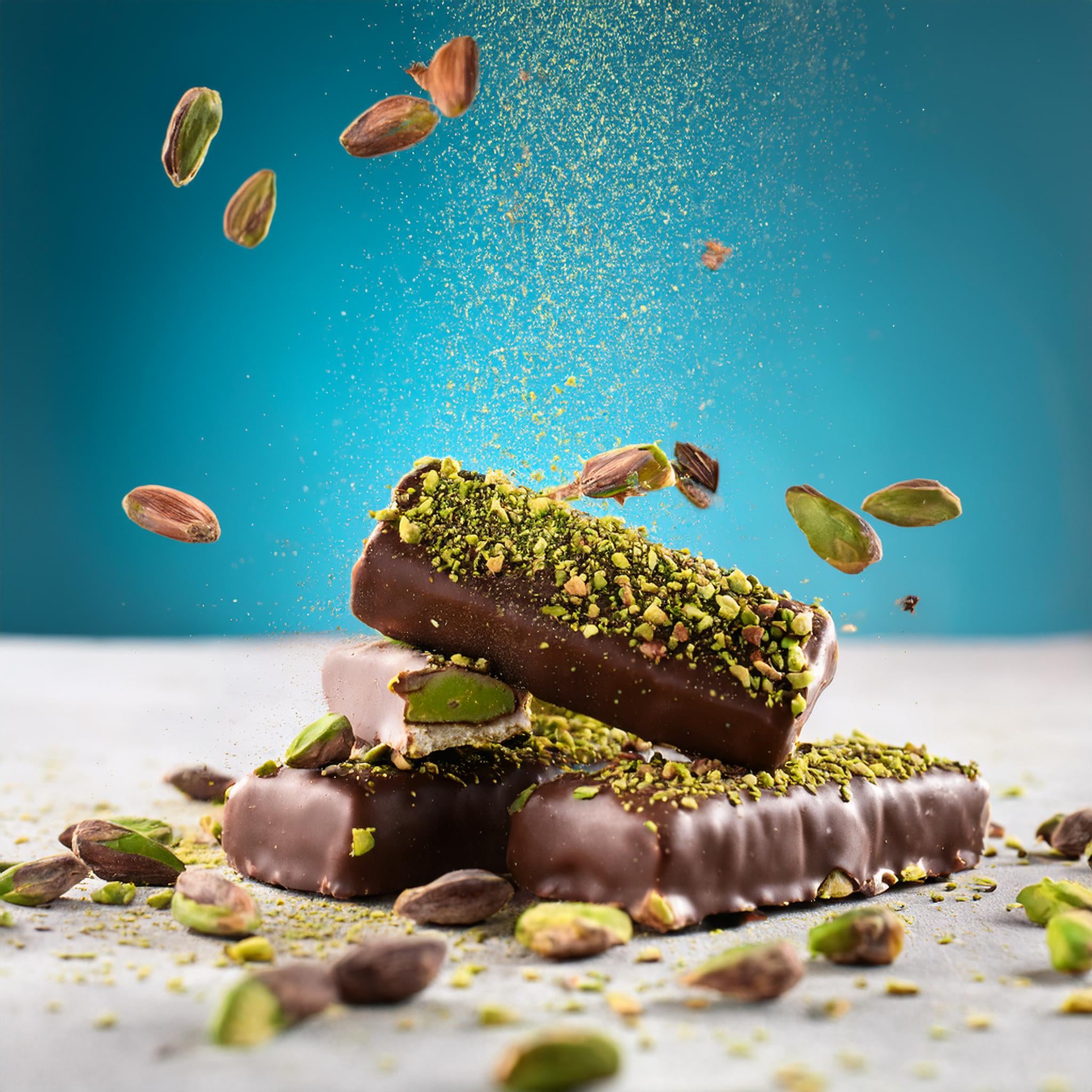 Barretta proteica spezzafame pistacchio e cioccolato