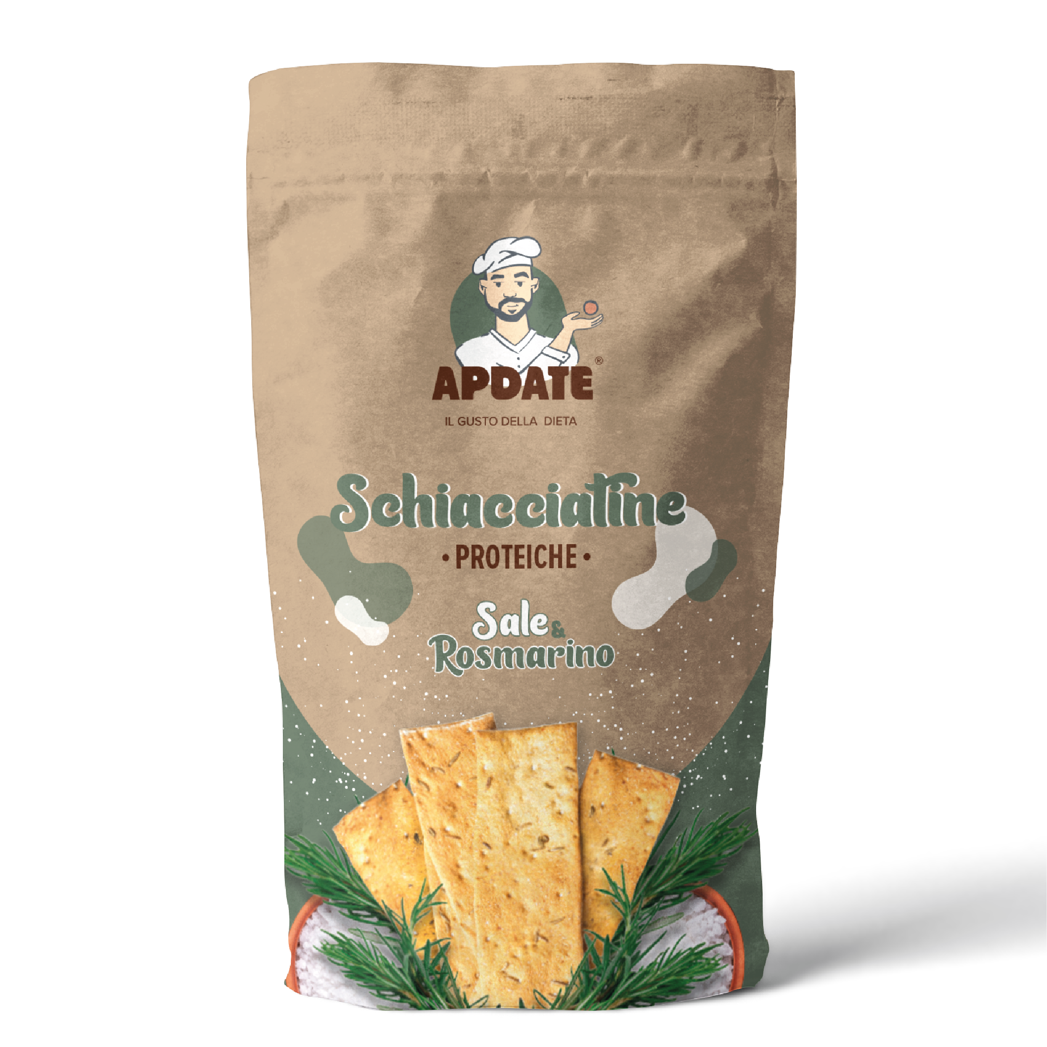 Schiacciatine proteiche sale e rosmarino